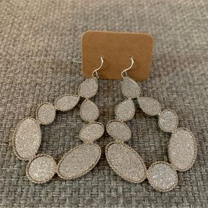 TEARDROP SILVER BLING EARRINGS *BUNDLE*
